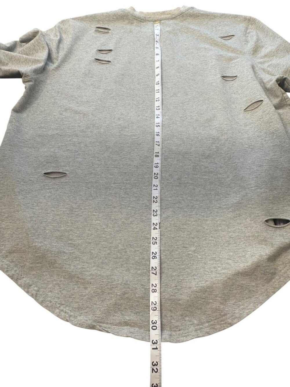 Distressed American Flag Graphic LongSleeve Gray Sweatshirt Hudson Outerwear 3X - Picture 15 of 15